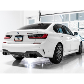 AWE 2019+ BMW M340i (G20) Non-Resonated Touring Edition Exhaust - Quad Diamond Black Tips