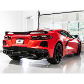 AWE 2020 Chevrolet Corvette (C8) Touring Edition Exhaust - Quad Diamond Black Tips