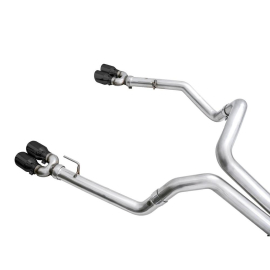 AWE 4th Gen GM 1500 6.2L 0FG Catback Split Rear Exit (w/ Bumper Cutouts) - Quad Diamond Tips