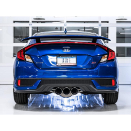 AWE 2016+ Honda Civic Si Touring Edition Exhaust w/Front Pipe & Triple Chrome Silver Tips