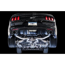 AWE S550 Mustang GT Cat-back Exhaust - Track Edition (Chrome Silver Tips)