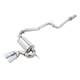 AWE Ford Focus ST Touring Edition Cat-back Exhaust - Resonated - Chrome Silver Tips