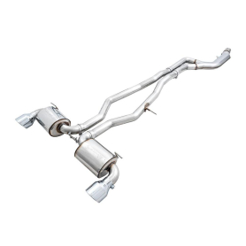 AWE 2020 Toyota Supra A90 Non-Resonated Touring Edition Exhaust - 5in Chrome Silver Tips