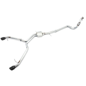 AWE Audi B9 A4 Track Edition Exhaust Dual Outlet - Diamond Black Tips (Includes DP)