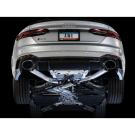 AWE Audi B9 RS5 Sportback Track Edition Exhaust- Non Resonated - Diamond Black RS-Style Tips