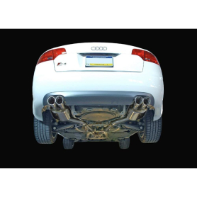 AWE Audi B7 S4 Track Edition Exhaust - Polished Silver Tips