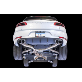 AWE Porsche Macan Track Edition Exhaust System - Chrome Silver 102mm Tips