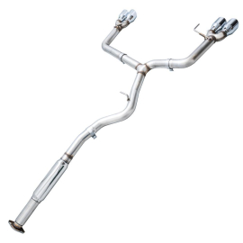 AWE Subaru WRX/STI VA/GV Sedan Track Edition Exhaust - Chrome Silver Tips (102mm)