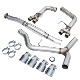 AWE Subaru WRX/STI VA/GV Sedan Track Edition Exhaust - Chrome Silver Tips (102mm)