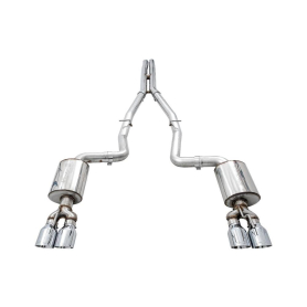 AWE 2015+ Dodge Challenger 6.4L/6.2L Non-Resonated Touring Edition Exhaust - Quad Silver Tips