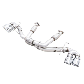 AWE 2020 Chevrolet Corvette (C8) Track Edition Exhaust - Quad Chrome Silver Tips