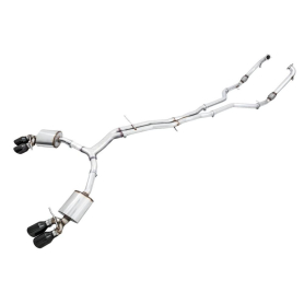 AWE Audi B9 S5 Sportback Touring Edition Exhaust - Non-Resonated (Black 102mm Tips)