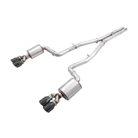 AWE 2015+ Dodge Challenger 6.4L/6.2L Non-Resonated Touring Edition Exhaust - Quad Black Tips