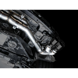 AWE 2020 Chevrolet Corvette (C8) Track Edition Exhaust - Quad Diamond Black Tips