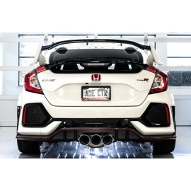 AWE 2017+ Honda Civic Type R Track Edition Exhaust w/Front Pipe & Triple Chrome Silver Tips