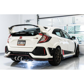 AWE 2017+ Honda Civic Type R Track Edition Exhaust w/Front Pipe & Triple Chrome Silver Tips
