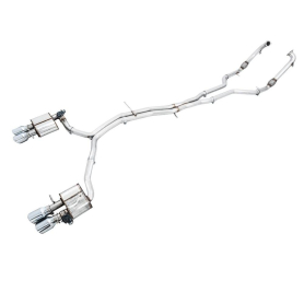 AWE Audi B9 S4 SwitchPath Exhaust - Non-Resonated (Silver 102mm Tips)