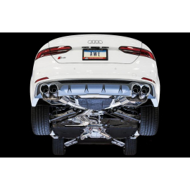 AWE Audi B9 S5 Coupe SwitchPath Exhaust w/ Chrome Silver Tips (102mm)