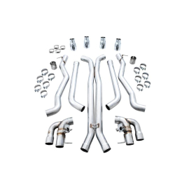 AWE 18-19 BMW M5 (F90) 4.4T AWD SwitchPath Cat-back Exhaust - Chrome Silver Tips