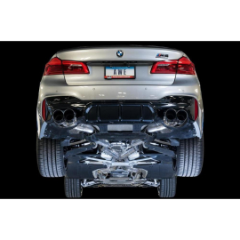 AWE 18-19 BMW M5 (F90) 4.4T AWD SwitchPath Cat-back Exhaust - Chrome Silver Tips