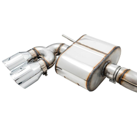 AWE Mk7 Golf R SwitchPath Exhaust - Chrome Silver Tips 102mm