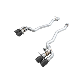 AWE 18-19 BMW M5 (F90) 4.4T AWD SwitchPath Axle-back Exhaust - Diamond Black Tips