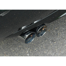 AWE Audi B7 A4 3.2L Track Edition Quad Tip Exhaust - Diamond Black Tips