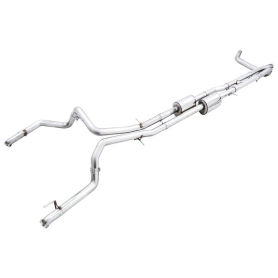 AWE 0FG Catback Exhaust for Silverado ZR2/Sierra AT4X - Dual Bashguard (No tips)