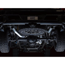 AWE 0FG Catback Exhaust for Silverado ZR2/Sierra AT4X - Dual Bashguard (No tips)