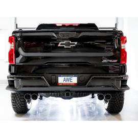 AWE 0FG Catback Exhaust for Silverado ZR2/Sierra AT4X - Quad Chrome Silver Tips