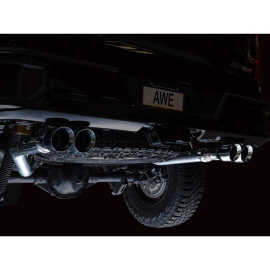 AWE 0FG Catback Exhaust for Silverado ZR2/Sierra AT4X - Quad Chrome Silver Tips