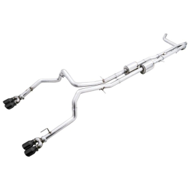 AWE 0FG Catback Exhaust for Silverado ZR2/Sierra AT4X - Quad Diamond Black Tips