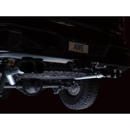 AWE 0FG Catback Exhaust for Silverado ZR2/Sierra AT4X - Quad Diamond Black Tips