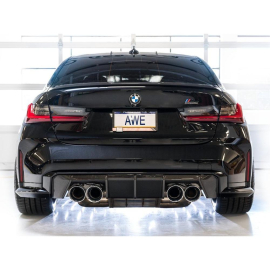 AWE SwitchPath Catback Exhaust for BMW G8X M3/M4 - Chrome Silver Tips