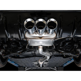 AWE Touring Edition Exhaust for FL5 Civic Type R - Triple Chrome Silver Tips