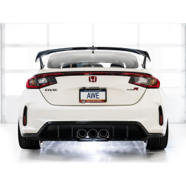 AWE Touring Edition Exhaust for FL5 Civic Type R - Triple Chrome Silver Tips