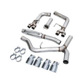 AWE Track Edition Exhaust for VB Subaru WRX - Chrome Silver Tips