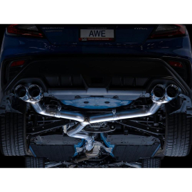 AWE Track Edition Exhaust for VB Subaru WRX - Chrome Silver Tips