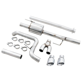 AWE 0FG Dual Side Exit Exhaust for 2021+ Ford F-150 - 4.5" Chrome Silver Tips