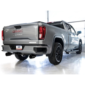 AWE 0FG Catback Split Rear Exit Exhaust for 4th Gen Silverado/Sierra 1500 5.3L (Flat Bumper) - Dual Diamond Black Tips