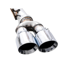 AWE 0FG Catback Split Rear Exit Exhaust for 4th Gen Silverado/Sierra 1500 5.3L (With Bumper Cutouts) - Quad Chrome Silver Tips