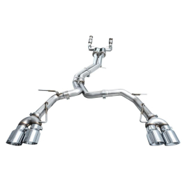 AWE Track Edition Exhaust for Audi C8 S6/S7 - Chrome Silver Tips