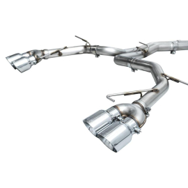 AWE Track Edition Exhaust for Audi C8 S6/S7 - Chrome Silver Tips