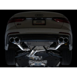 AWE Track Edition Exhaust for Audi C8 S6/S7 - Chrome Silver Tips