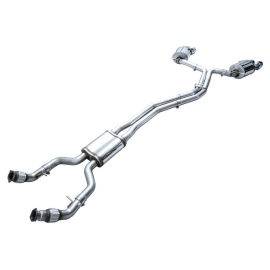 AWE Touring Edition Exhaust for Audi C8 S6/S7 - Chrome Silver Tips