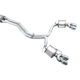 AWE Touring Edition Exhaust for Audi C8 S6/S7 - Chrome Silver Tips