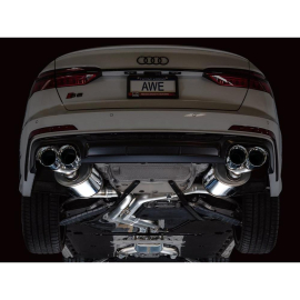 AWE Touring Edition Exhaust for Audi C8 S6/S7 - Chrome Silver Tips