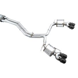 AWE Touring Edition Exhaust for Audi C8 S6/S7 - Diamond Black Tips