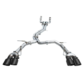 AWE Track Edition Exhaust for Audi C8 S6/S7 - Diamond Black Tips