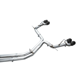 AWE Track Edition Exhaust for Audi C8 S6/S7 - Diamond Black Tips